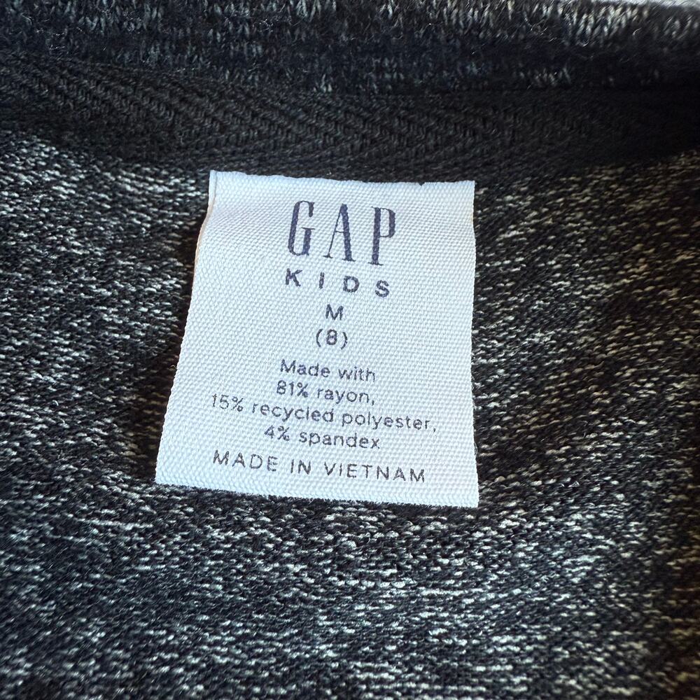 Gap Kids Softspun Twist Top Marled Black Medium 8 - Picture 6 of 7